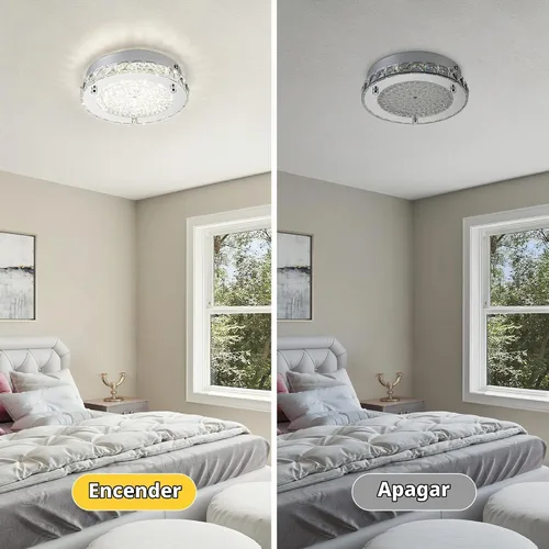 Vista 4 de Lámpara de techo de cristal de montaje empotrado, accesorios de 4000K
