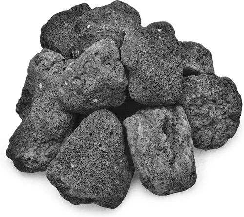Vista 13 de Stanbroil Gránulos de roca de lava – Paisajismo decorativo para cuencos de fuego, hogueras, juegos de troncos de gas, chimeneas interiores