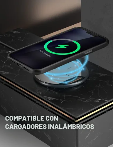 Vista 6 de Funda protectora híbrida SUPCASE, premium, transparente, para iPhone 13 Pro (de 2021), 6.1 pulgadas, estilo de uso rudo (color negro)