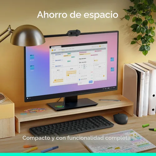 Vista 5 de Logitech Teclado Bluetooth K250 con teclado numérico, fácil conectividad, teclado inalámbrico compacto fabricado con plástico reciclado, resistente