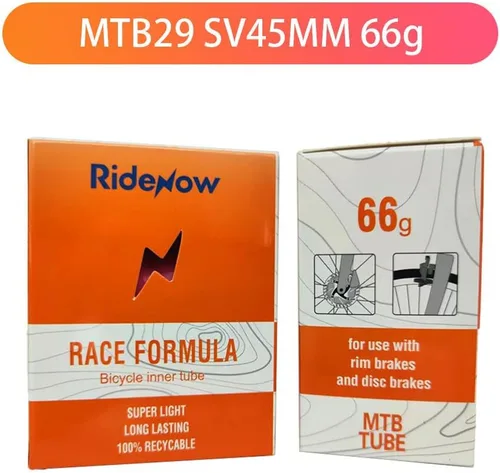 Vista 3 de RideNow 1/2/4 Pack Ultralight Bike Inner Tube 700 x 18-32 / MTB27.5/29 inch x 1.9-2.5 TPU Inner Tubes with 45/65/85mm Length French Valve Super Bike
