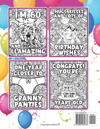 Vista 2 de 60th Birthday Coloring Book - Sixty and Fabulous Funny and Motivational 60th Adult Coloring Book For Women With Humorous Happy Birthday Sixtylicious