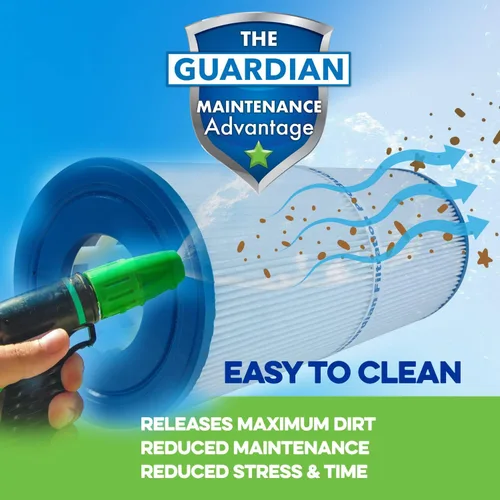 Vista 6 de Guardian Filtration Products Cartucho de filtro de spa 406-158-02 de dos unidades de repuesto para Unicel C-4405 C4405 Rainbow DSF 50 Prb25Sf