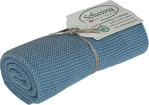 Vista 28 de Solwang 100% algodón orgánico certificado fabricado en la India Toalla de cocina/mano de diseño danés (verde ártico orgánico)