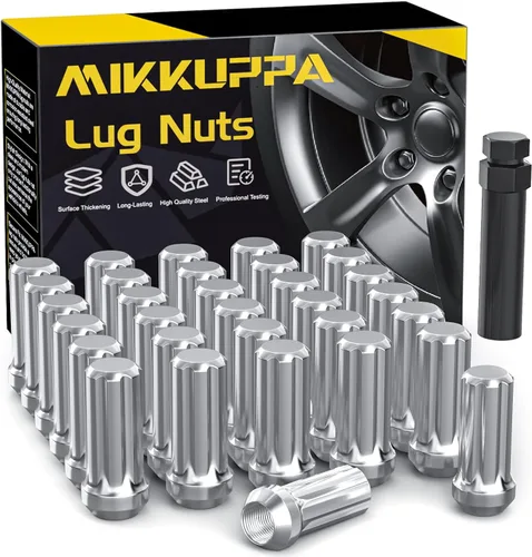 Vista 10 de MIKKUPPA 20 tuercas de llanta 9/16-18 – Reemplazo para Ram 1500 1994-2011, Dodge Dakota 2005-2010, rueda Durango 2004-2009, negro 7 estriado