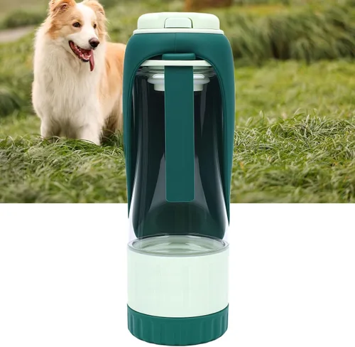 Vista 5 de Tnfeeon Puppy Essentials, Botella de agua 2 en 1 para perro y contenedor de comida para perro, gato, cachorro, caminar, senderismo, viajes