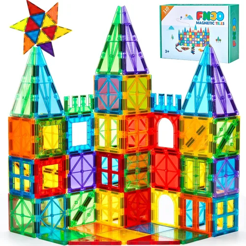 Vista 11 de FNJO Mini azulejos magnéticos, 60 piezas STEM bloques de construcción