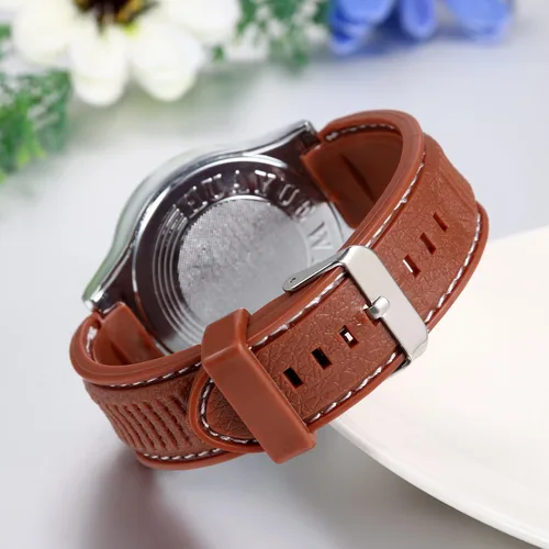 Vista 4 de JewelryWe Reloj de pulsera de cuarzo para hombre, con carga USB, resistente al viento, para el día de San Valentín