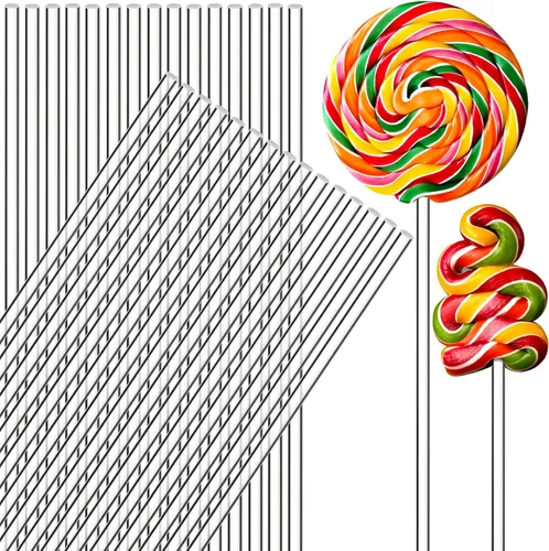 Vista 10 de Zopeal 200 palitos de piruleta acrílicos transparentes para decoración de tartas, dulces, cupcakes, palitos para boda, chocolate, galletas, postres