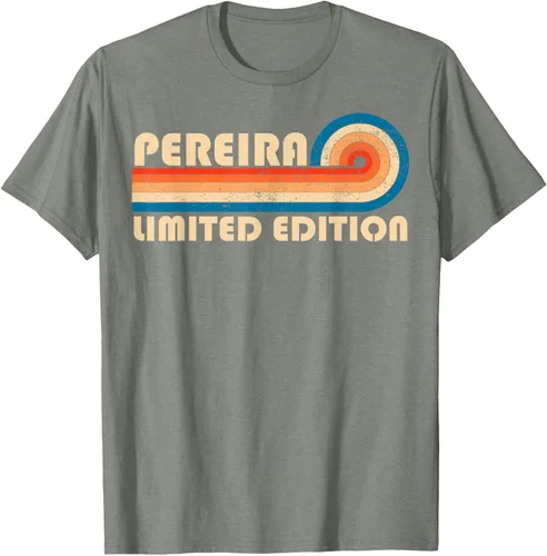 Vista 22 de PEREIRA - Camiseta vintage con apellido retro de los años 80 y 90, Negro