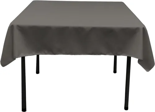 Vista 59 de LA Linen. Mantel cuadrado de popelina de poliéster
