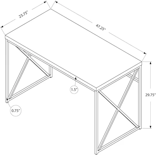 Vista 3 de Monarch Specialties, Madera Metal, (Capuchino)