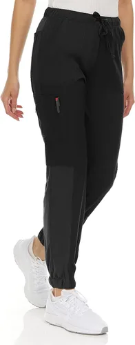 Vista 7 de MediChic Scrubs - Pantalones deportivos de malla con seis bolsillos