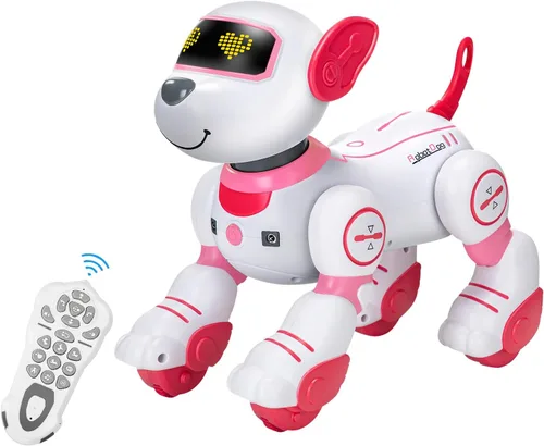 Vista 9 de Perro Robot de Juguete con Control Remoto: Perro Robótico Programable para Niños, Perro Robot Interactivo Inteligente, Mascota Robot que Baila