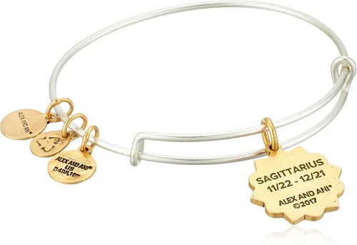 Vista 2 de Alex and Ani Pulsera de dos tonos Sagitario para mujer, Metal