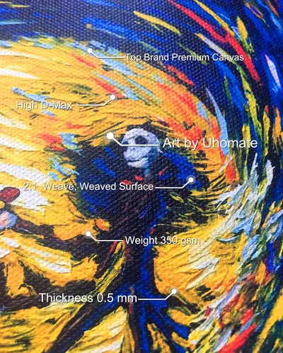 Vista 3 de Uhomate Jack and Sally Nightmare Before Christmas Vincent Van Gogh - Pósteres de noche estrellada para el hogar, lienzo para decoración de pared