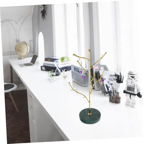 Vista 3 de Holibanna 2 pcs jewelry rack table top display stand bracelet display stand earring storage organizer Bracelet Rings Rack earring display holder