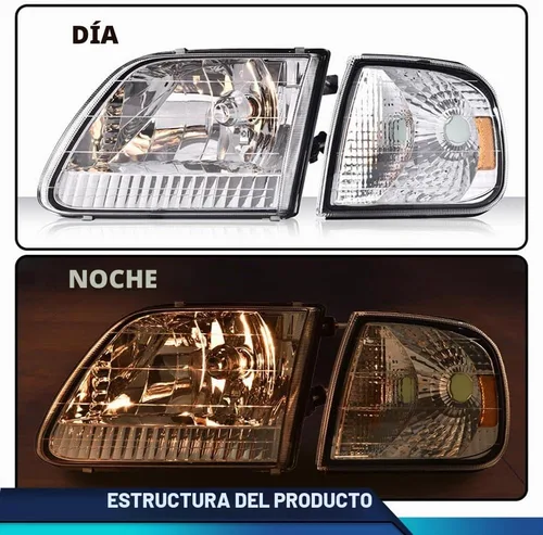 Vista 7 de Faros delanteros PIT66 compatibles con Ford F150 1997-2003, 04 F150 Heritage