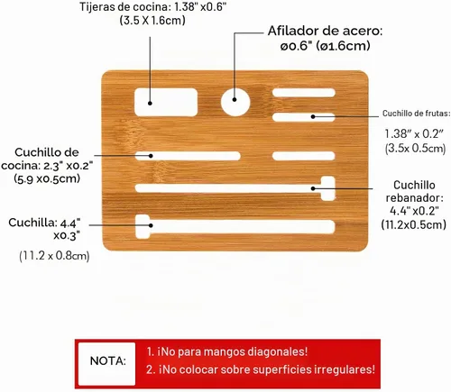 Vista 4 de Poeland Organizador de almacenamiento para cuchillos de cocina
