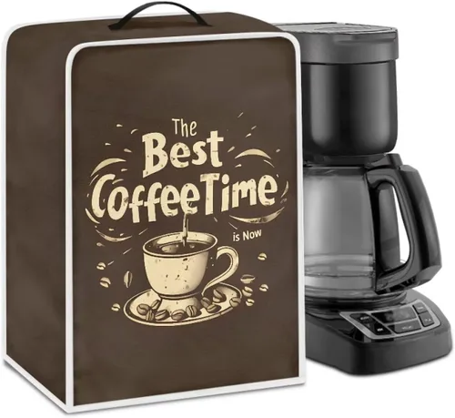 Vista 7 de Cubiertas para máquina de café con mango superior, resistentes a las manchas, para mezclador, compatible con la mayoría de cafeteras