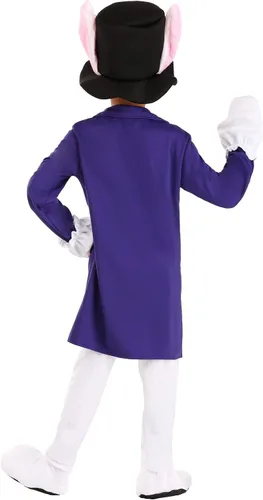 Vista 5 de Disfraz de conejo blanco para niños, Morado