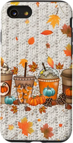 Vista 18 de iPhone 16 Acción de Gracias Otoño Hojas Otoño Calabaza Especias Funda