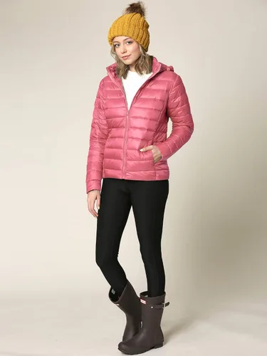 Vista 5 de Lock and Love Chaqueta de plumón ultraligera para mujer con capucha extraíble