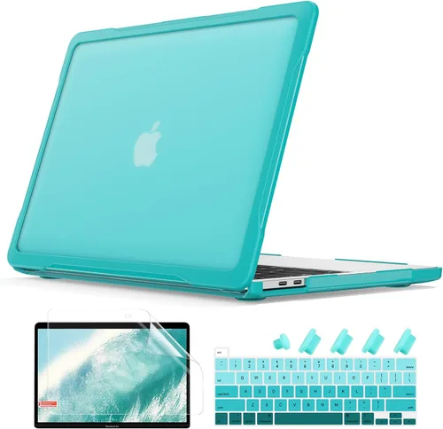 Vista 14 de Batianda Funda 4 en 1 Ultimate para MacBook Pro de 13 pulgadas 2022 2020 modelo A2338 M2 M1 Chip A2251 – Carcasa de armadura resistente translúcida