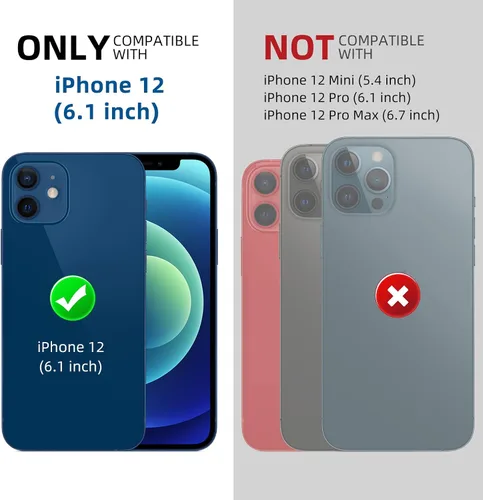 Vista 2 de Beasyjoy Funda para iPhone 12 - Impermeable, Grado Militar Resistente a Golpes con Protector de Pantalla Integrado, Protección Completa del Cuerpo