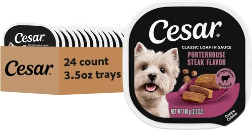 Vista 35 de Cesar Classic Loaf in Sauce - Alimento húmedo para perros adultos, sabor a tocino y huevo, comida húmeda para perros, bandejas fáciles de despegar