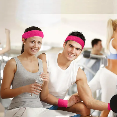 Vista 2 de Diademas de entrenamiento, diademas deportivas y al aire libre, accesorios de gimnasio, diadema que absorbe la humedad, bandas para el sudor