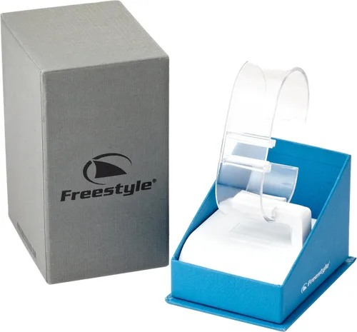 Vista 5 de Freestyle Reloj de esfera analógica con estampado cuadrado Vikki FS84970 para mujer, Azul
