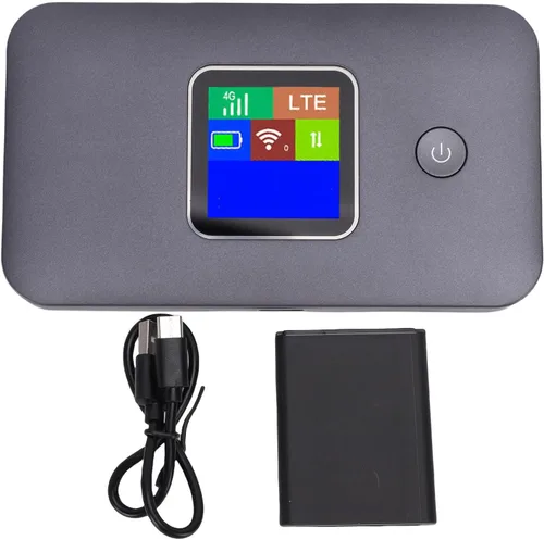 Vista 9 de Enrutador WiFi móvil 4G, 300Mbps 2.4G 5.8G de doble banda WiFi 6 Hotspot portátil con pantalla LCD para viajes, camping, negocios