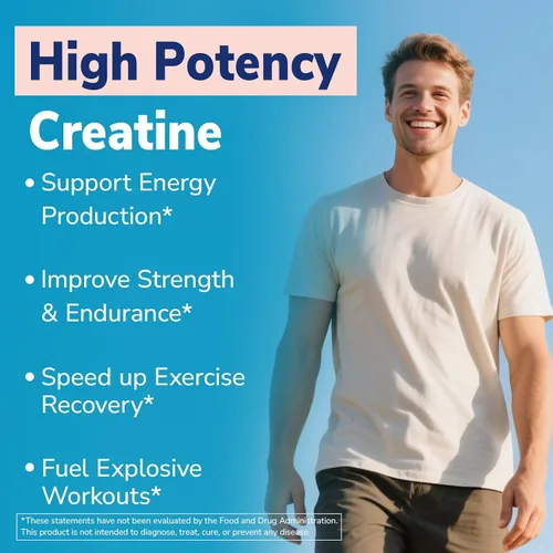 Vista 3 de Vitalibre Cápsula de creatina HCl, 750 mg de clorhidrato de creatina de alta absorción, resistencia, fuerza, absorción rápida, sin carga, sin