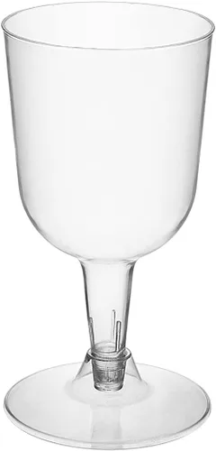Vista 13 de Copas de vino Party Essentials, de plástico duro, de dos piezas, 5.5 onzas, Transparente