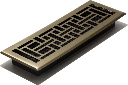 Vista 72 de Decor Grates Registro de suelo oriental AJH212-RB, 2 x 12 pulgadas, acabado de bronce frotado