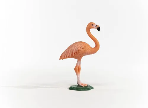 Vista 5 de Schleich Wild Life, juguetes de animales de pájaro para niños y niñas de 3 años en adelante, figura de juguete de flamenco rosa