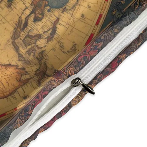 Vista 4 de World - Juego de funda de edredón tamaño matrimonial, juego de funda de edredón supersuave de artes visuales, juego de ropa de cama de microfibra