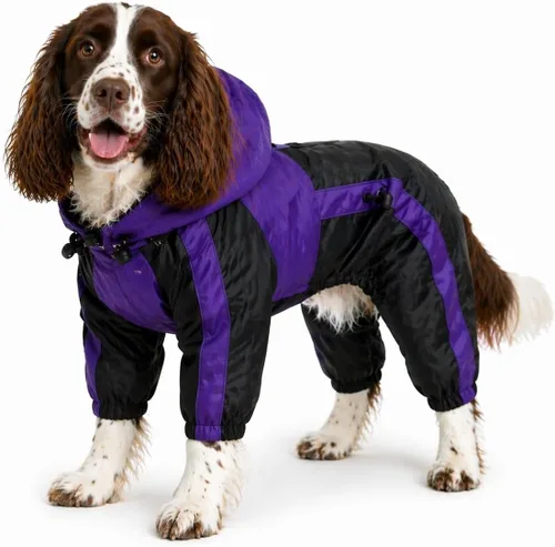 Vista 23 de Ropa para mascotas, abrigo impermeable de nailon para mascotas, chaqueta de lluvia adorable con capucha perfecta para razas de perros pequeños, Verde