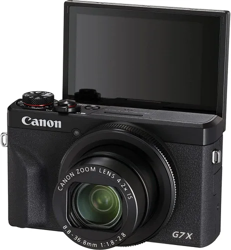 Vista 6 de Cámara digital Canon PowerShot G7 X Mark III (negra) paquete con tarjeta de memoria de 64 GB, trípode Spider Flex, lector de tarjetas USB de alta