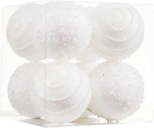 Vista 12 de Adornos de bolas de Navidad dorados, adornos de bolas de Navidad decoraciones irrompibles de plástico colgantes perlas para fiestas de Navidad
