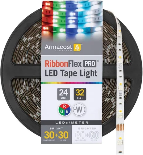 Vista 9 de Armacost Lighting Cinta de luz LED RibbonFlex Pro multicolor y blanca 30 + 30 LEDs/m, 8.2 pies (8.2 ft) (623210)
