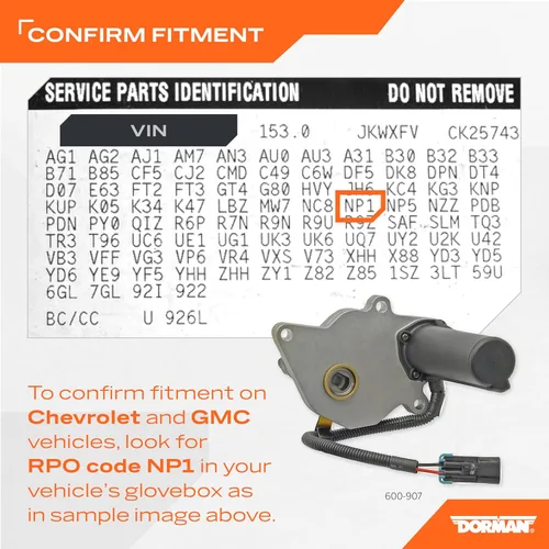 Vista 2 de Dorman Motor de caja de transferencia 600-907 compatible con modelos seleccionados Chevrolet / GMC