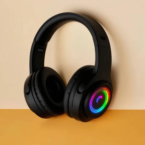 Vista 6 de Auriculares Bluetooth Sobre la Oreja, Auriculares Inalámbricos de Baja Latencia, Llamadas Manos Libres, Auriculares de Reducción de Ruido de Graves