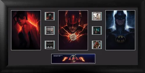 Vista 15 de Trend Setters DC Comics – The Flash – Batman de Michael Keaton – FilmCells 7 x 5 pulgadas MiniCell Presentación de escritorio – Con clip de película
