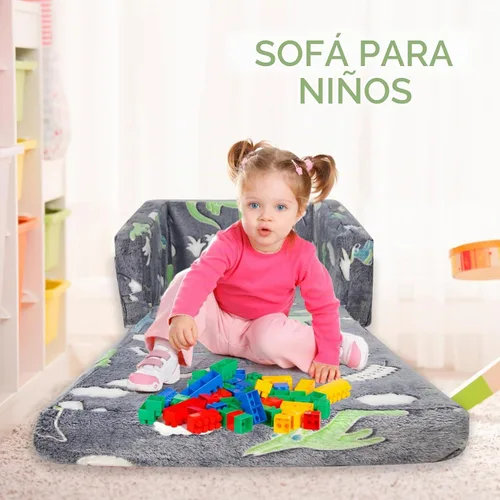 Vista 4 de Asou - Sofá infantil que brilla en la oscuridad, sofá plegable para jugar