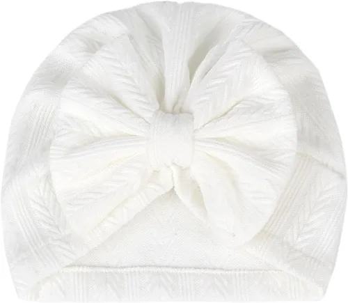 Vista 45 de Gorro de punto para bebé con lazos lindos turbante para envolver el sombrero (MZ6)