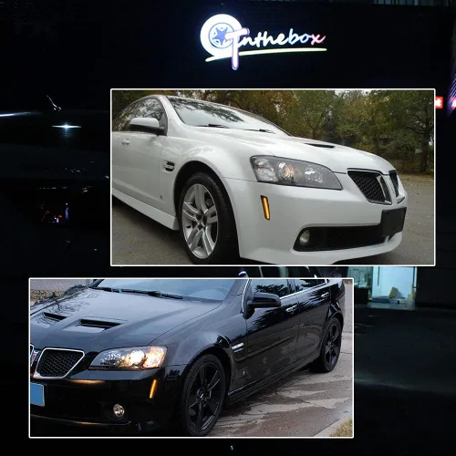 Vista 5 de Ahumado lente parachoques delantero Fender ámbar LED lado marcador luces para 2008 2009 Pontiac G8