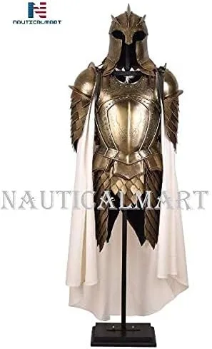 Vista 3 de NauticalMart Conjunto de armadura medieval de Kingsguard con soporte de exhibición de traje de caballero de Halloween