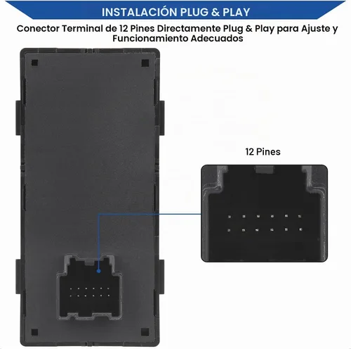 Vista 4 de Obaee Botón de control de potencia para interruptor de ventana compatible con Chevy Silverado 1500 2014-2021, Chevrolet Silverado y GMC Sierra 2500